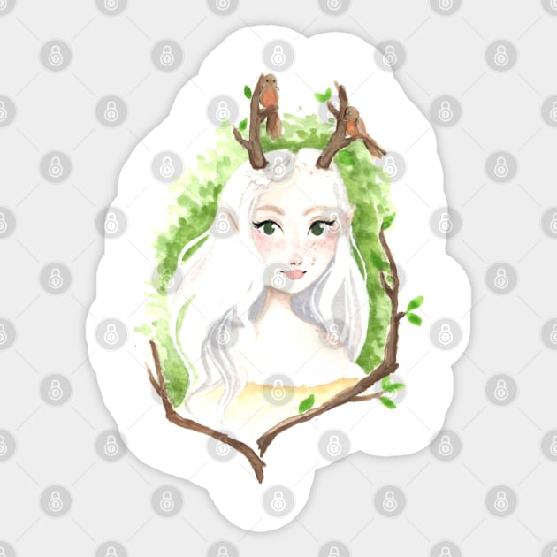 Deer fairy Sticker by Ka.Arts